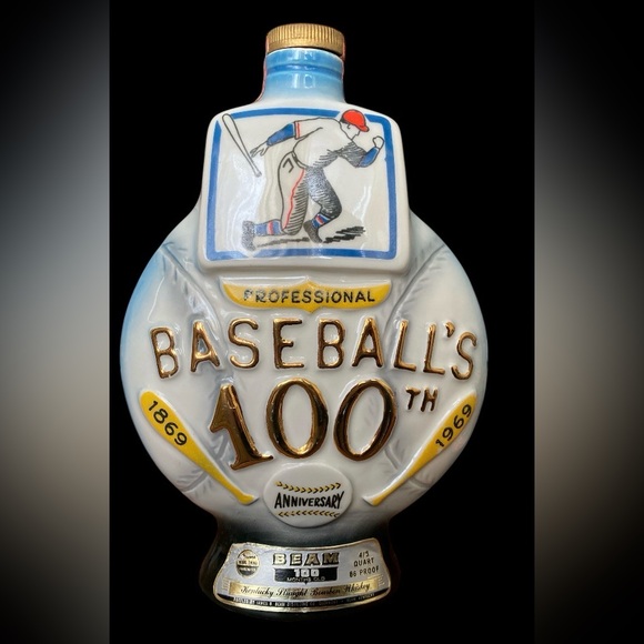 JIM BEAM Baseball 100th Anniversary Decanter - Picture 10 of 15
